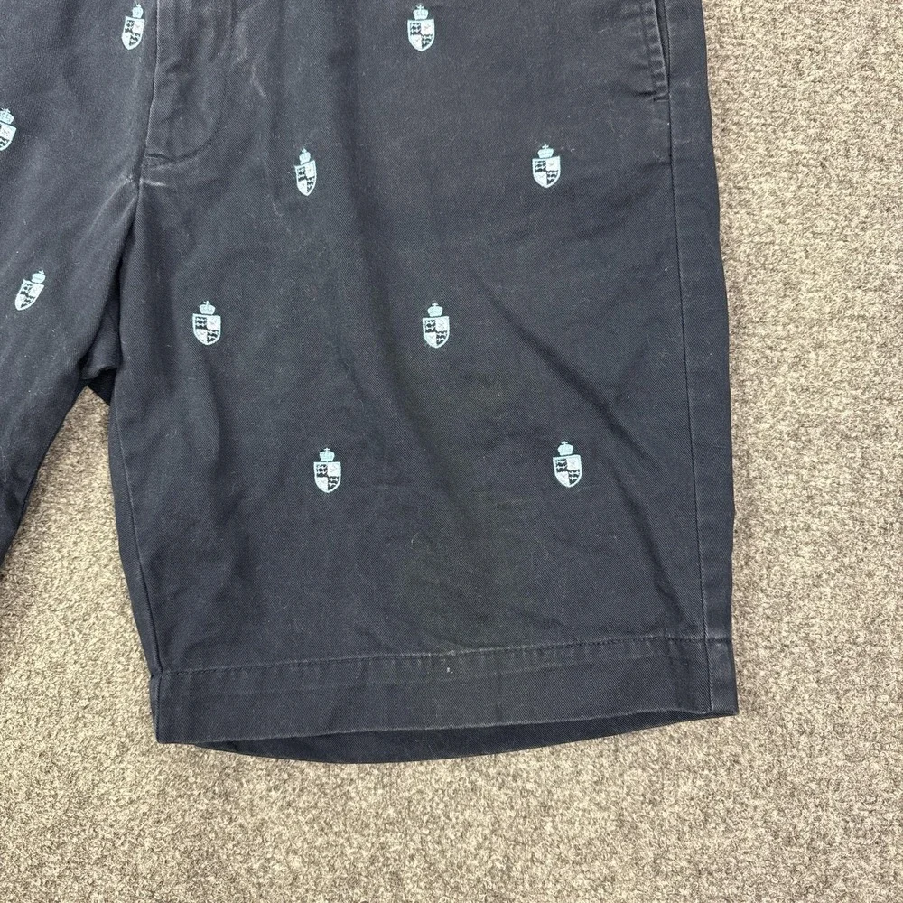 Vintage Polo Ralph Lauren‎ Shorts Mens 35 Blue Crest Embroidered Chino 9 Inseam